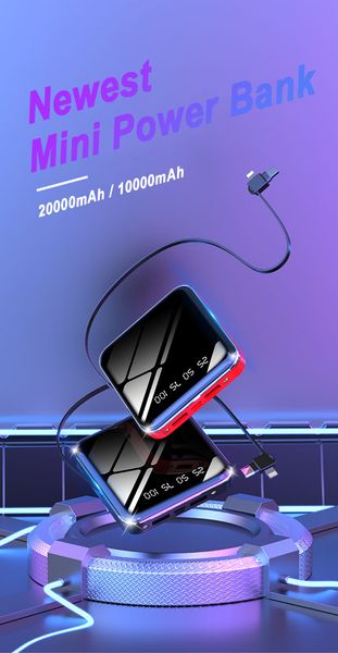 20000mah power bank with cable for xiaomi samsung digital display mini mirror powerbank 10000mah poverbank for phone
20000mah power bank with cable for xiaomi samsung digital display mini mirror powerbank 10000mah poverbank for phone