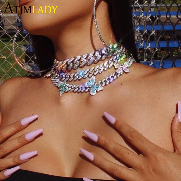 enamel multi color butterfly women jewelry iced out bling cz colorful cubic zirconia butterfly charm 12mm cuban choker necklace 0927, Silver
enamel multi color butterfly women jewelry iced out bling cz colorful cubic zirconia butterfly charm 12mm cuban choker necklace 0927, Silver