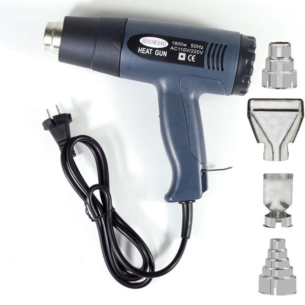 heating gun for wrapping 1800w hair dryer for heat shrinkage adjustable temperature power tool including 4 nozzles
heating gun for wrapping 1800w hair dryer for heat shrinkage adjustable temperature power tool including 4 nozzles