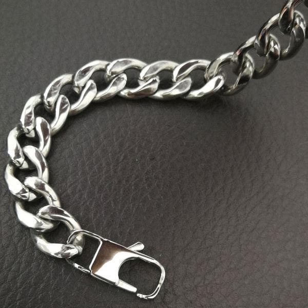 large bracelets men gold chain bracelet on hand stainless steel hip hop bracelet jewelry gifts for man accessories wholesale, Black 
large bracelets men gold chain bracelet on hand stainless steel hip hop bracelet jewelry gifts for man accessories wholesale, Black