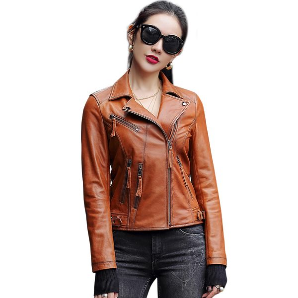 women's leather & faux ptslan 2021 genuine fashion real sheepskin motorbike jackets p7008, Black
women's leather & faux ptslan 2021 genuine fashion real sheepskin motorbike jackets p7008, Black