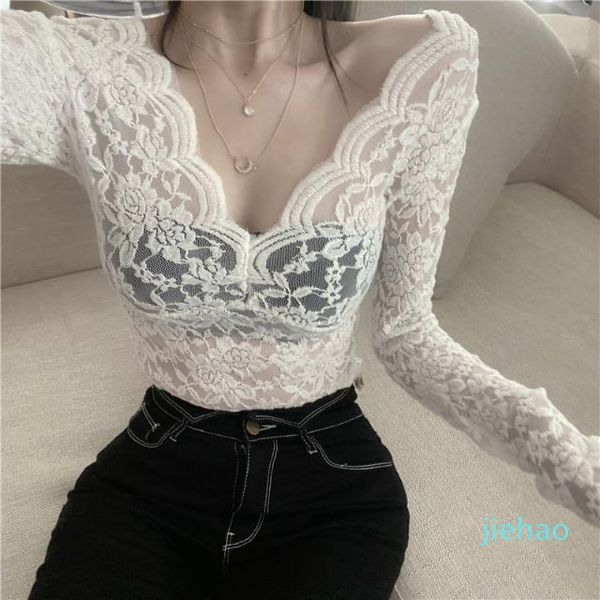 fashion- 2020 the latest design lace long-sleeved t-shirt women web celebrity with a high collar temperament lace slim inner long-sleev, White
fashion- 2020 the latest design lace long-sleeved t-shirt women web celebrity with a high collar temperament lace slim inner long-sleev, White
