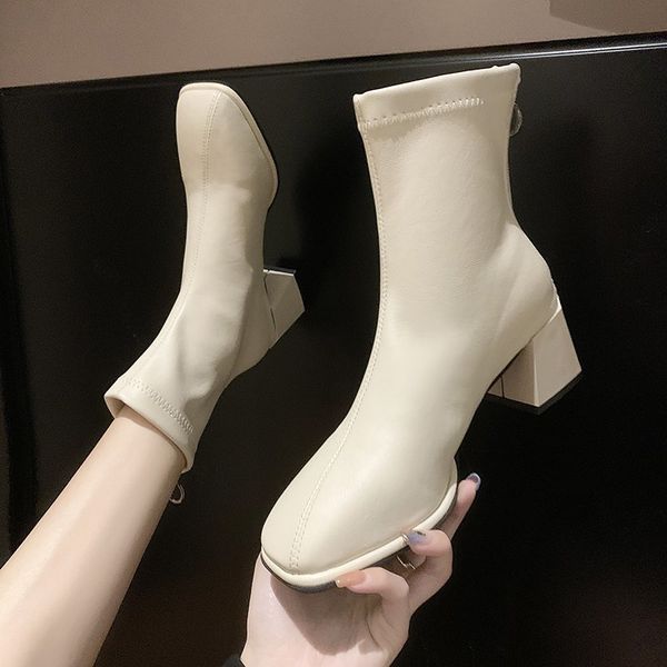 high heel ankle boots for women 2020 fashion pu leather square toe chunky heel short boots women shoes black beige
high heel ankle boots for women 2020 fashion pu leather square toe chunky heel short boots women shoes black beige