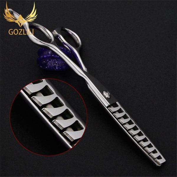 hair scissors gozlili 6.0 inch professional 40% thining rate in reversed blade 10 teeth barber hairdressing beauty tool
hair scissors gozlili 6.0 inch professional 40% thining rate in reversed blade 10 teeth barber hairdressing beauty tool