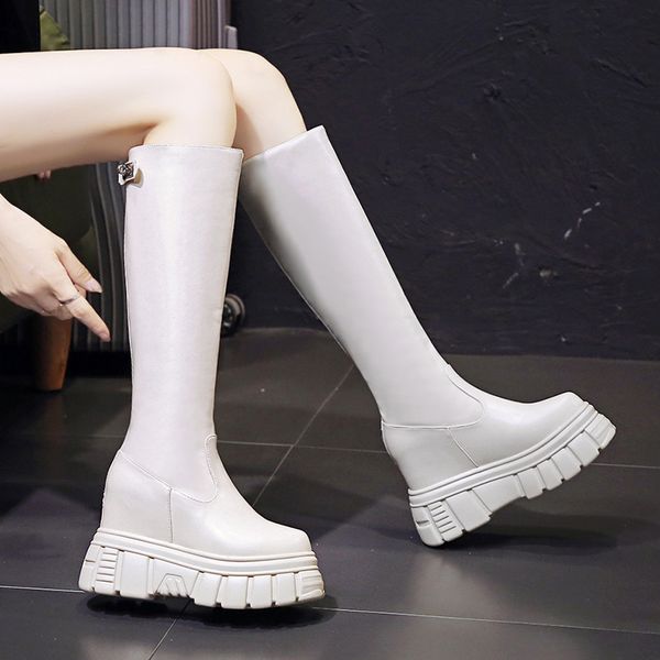 round toe zipper women's leather boots shoes thigh high heels high booties ladies boots-women luxury designer, Black
round toe zipper women's leather boots shoes thigh high heels high booties ladies boots-women luxury designer, Black