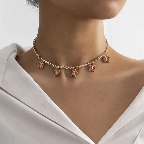 chokers fashion temperament rhinestone crystal butterfly charms choker necklace women chic chocker geometric clavicle jewelry, Golden;silver
chokers fashion temperament rhinestone crystal butterfly charms choker necklace women chic chocker geometric clavicle jewelry, Golden;silver