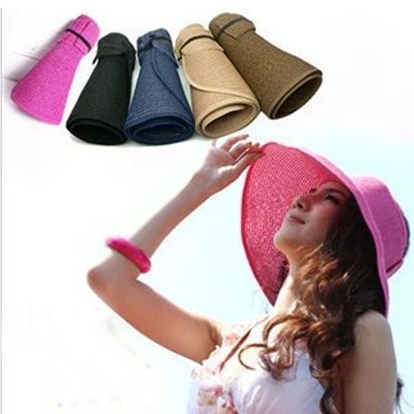 fashion foldable and easy to carry travel women's summer sunscreen hat personalized straw hat empty magic sticker straw, Blue;gray
fashion foldable and easy to carry travel women's summer sunscreen hat personalized straw hat empty magic sticker straw, Blue;gray