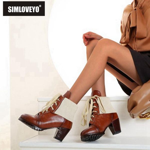 simloveyo autumn winter vintage mid-calf boot round toe chunky heel lace-up big size 34-48 coffee chocolate black daily b2035
simloveyo autumn winter vintage mid-calf boot round toe chunky heel lace-up big size 34-48 coffee chocolate black daily b2035