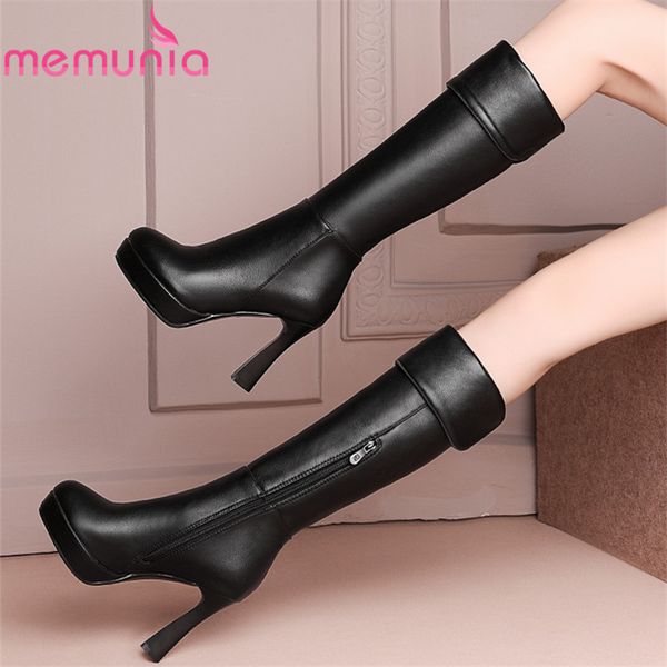 memunia 2020 new arrival knee high boots women round toe autumn winter high heels platform boots fashion dress shoes ladies, Black
memunia 2020 new arrival knee high boots women round toe autumn winter high heels platform boots fashion dress shoes ladies, Black