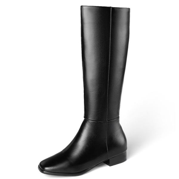 pu square toe low-heel high boots 2020 autumn and winter new side zipper white short plush knee boots, Black
pu square toe low-heel high boots 2020 autumn and winter new side zipper white short plush knee boots, Black