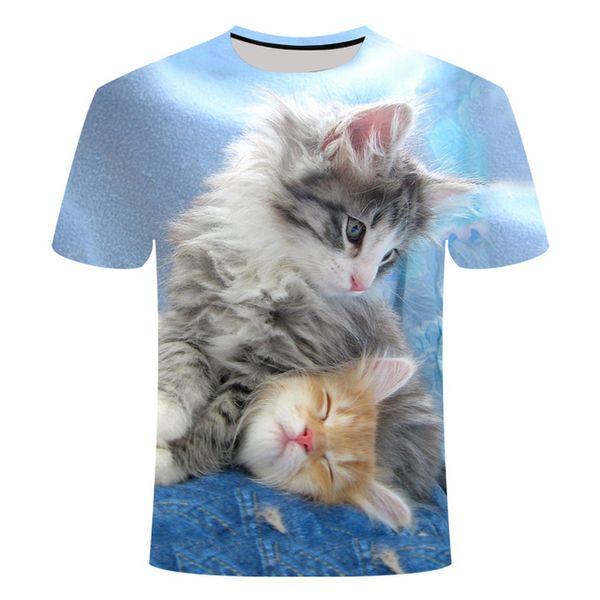 cat 3d animalprint 3d print shirts horror kawaii comics men clothing