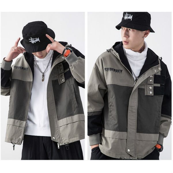 fashion jackets for mens autumn winter casual contrast color coat mens sport 2020 hiphop style streetwear outerwear, Black;brown
fashion jackets for mens autumn winter casual contrast color coat mens sport 2020 hiphop style streetwear outerwear, Black;brown