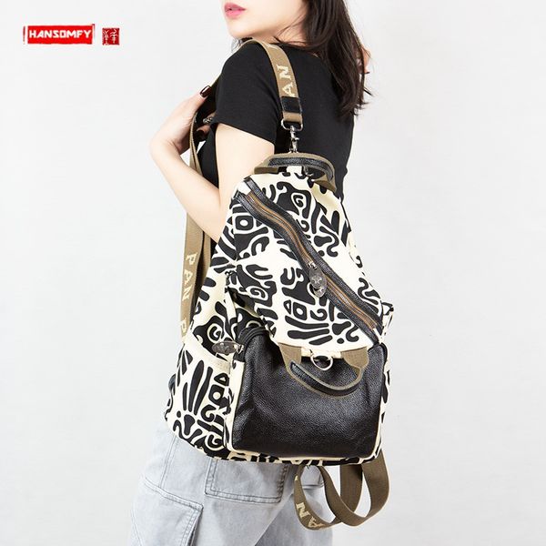 2020 new fashion women backpack female shoulder bag large capacity travel backpack school backpacks with cowhide leather canvas
2020 new fashion women backpack female shoulder bag large capacity travel backpack school backpacks with cowhide leather canvas