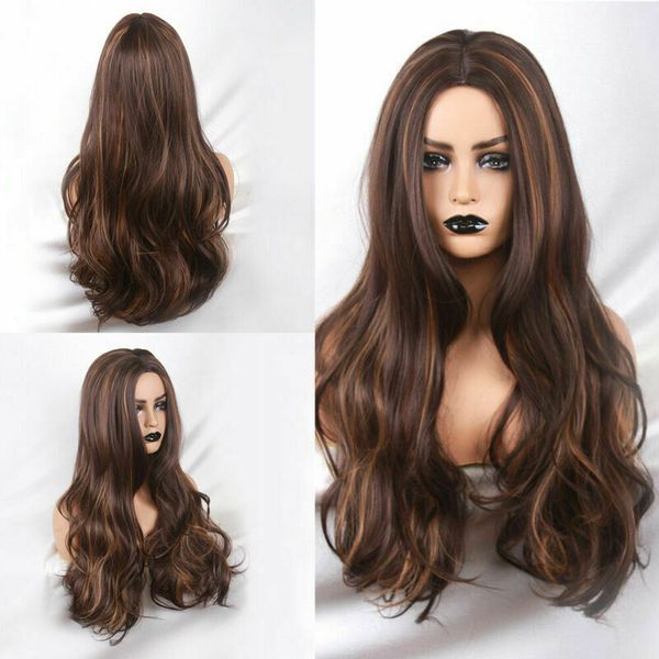 fashion women lady long wavy wigs gold brown mix curly hair natural cosplay wig, Black
fashion women lady long wavy wigs gold brown mix curly hair natural cosplay wig, Black