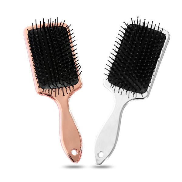 new luxury gold and silver color paddle hair brush massage brush anti static cushion hairdressing massage comb
new luxury gold and silver color paddle hair brush massage brush anti static cushion hairdressing massage comb