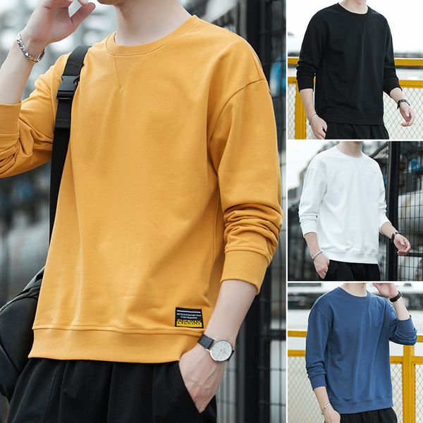 men's sweater spring and autumn new base shirt trend korean style fashion casual t-shirt solid color long sleeve sweater for men, Black;white
men's sweater spring and autumn new base shirt trend korean style fashion casual t-shirt solid color long sleeve sweater for men, Black;white