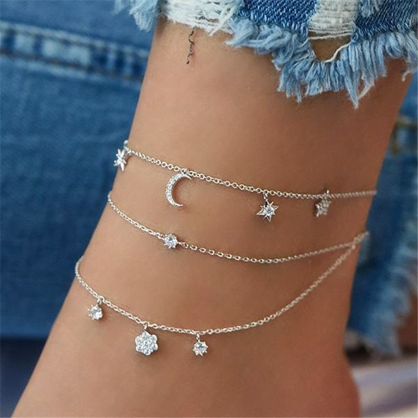 silver color layered charm anklet boho flower star moon crystal anklets for women beach ankle bracelet leg chain foot jewelry, Red;blue
silver color layered charm anklet boho flower star moon crystal anklets for women beach ankle bracelet leg chain foot jewelry, Red;blue