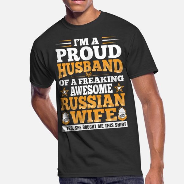 im a proud husband of awesome russian wife t shirt men print 100% cotton s-3xl leisure fitness fashion spring family shirt 
im a proud husband of awesome russian wife t shirt men print 100% cotton s-3xl leisure fitness fashion spring family shirt