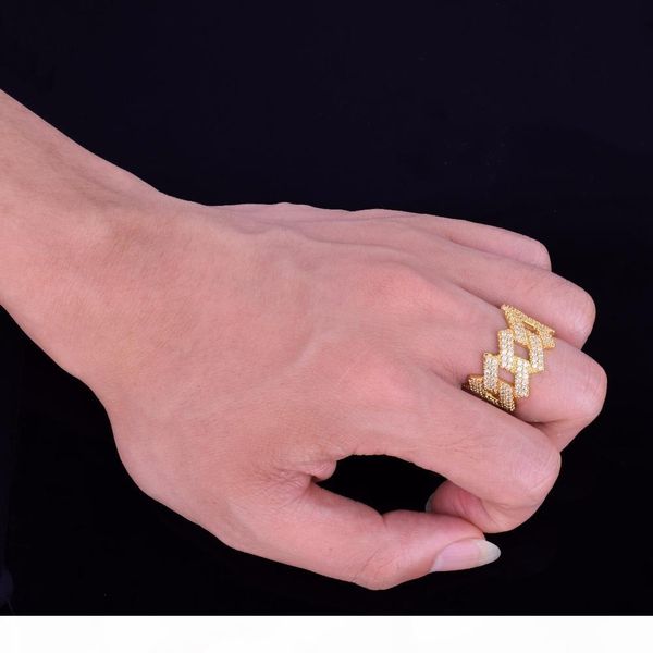 2019 new miami cuban chain men's ring gold silver iced out full zircon hip hop ring rock jewelry, Golden;silver
2019 new miami cuban chain men's ring gold silver iced out full zircon hip hop ring rock jewelry, Golden;silver