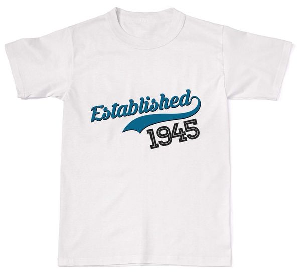2019 new brand sale gift idea personalised customised established 1945 t-shirt t shirt cotton
2019 new brand sale gift idea personalised customised established 1945 t-shirt t shirt cotton