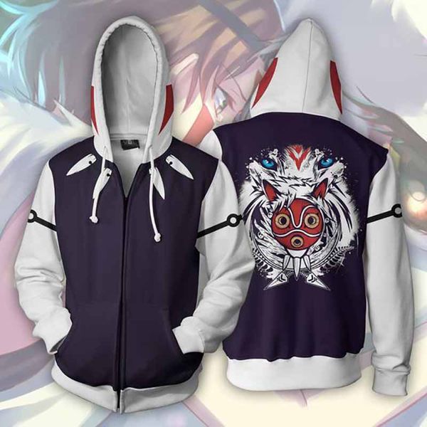 anime princess mononoke cosplay hoodies mononoke hime costume 3d print sweatshirts men women zipper hooded coat casual jacket, Black
anime princess mononoke cosplay hoodies mononoke hime costume 3d print sweatshirts men women zipper hooded coat casual jacket, Black