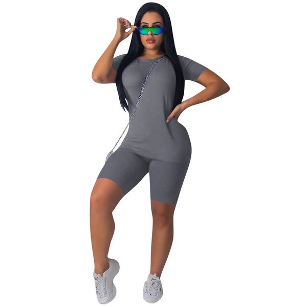 женщины двухкусочный эпикировка 2020 summer plus размер tracksuit сплошной цвет с короткими рукавами футболки шорты для бега костюмы комфорт, Gray
женщины двухкусочный эпикировка 2020 summer plus размер tracksuit сплошной цвет с короткими рукавами футболки шорты для бега костюмы комфорт, Gray