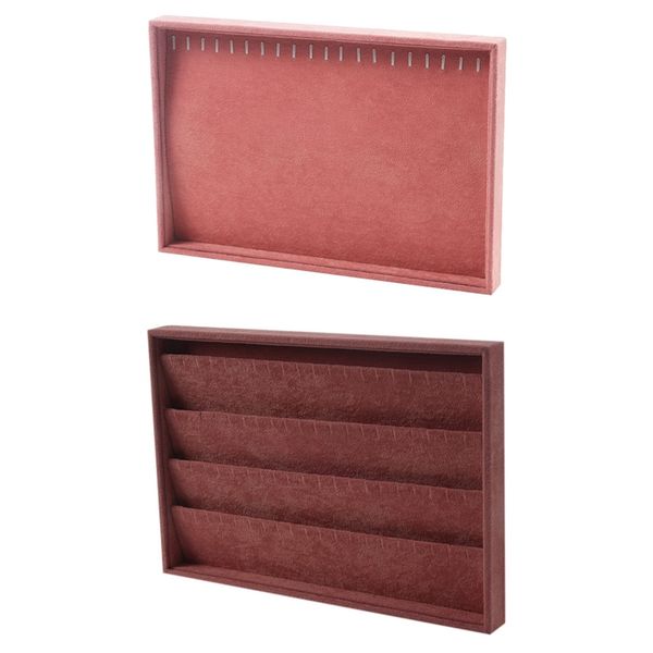 2 pcs pink velvet jewelry ring organizer tray holder necklace earrings bangle storage box, cutting disk & necklace plate, Pink;blue
2 pcs pink velvet jewelry ring organizer tray holder necklace earrings bangle storage box, cutting disk & necklace plate, Pink;blue