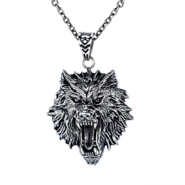stainless steel vintage wolf head viking necklace pendant animal wolf necklaces jewelry gift for women men, Silver
stainless steel vintage wolf head viking necklace pendant animal wolf necklaces jewelry gift for women men, Silver