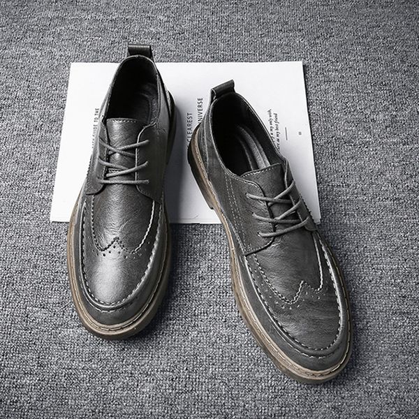 2020 fashion brogues shoes men footwear leather men casual shoes brand male business black thick sole ka2713
2020 fashion brogues shoes men footwear leather men casual shoes brand male business black thick sole ka2713