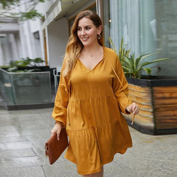 casual dresses for women plus size women's large-size dress autumn and winter 2021 loose v-neck slim vestidos, Black;gray
casual dresses for women plus size women's large-size dress autumn and winter 2021 loose v-neck slim vestidos, Black;gray