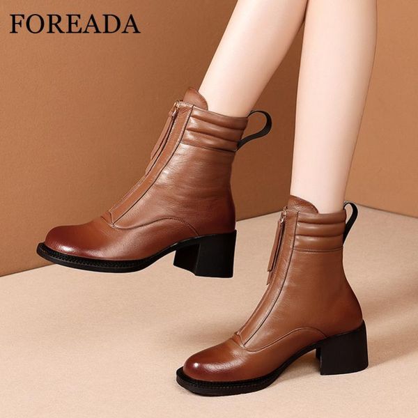 boots foreada natural genuine leather high heel ankle woman chunky shoes zip ladies short autumn winter size 41, Black
boots foreada natural genuine leather high heel ankle woman chunky shoes zip ladies short autumn winter size 41, Black