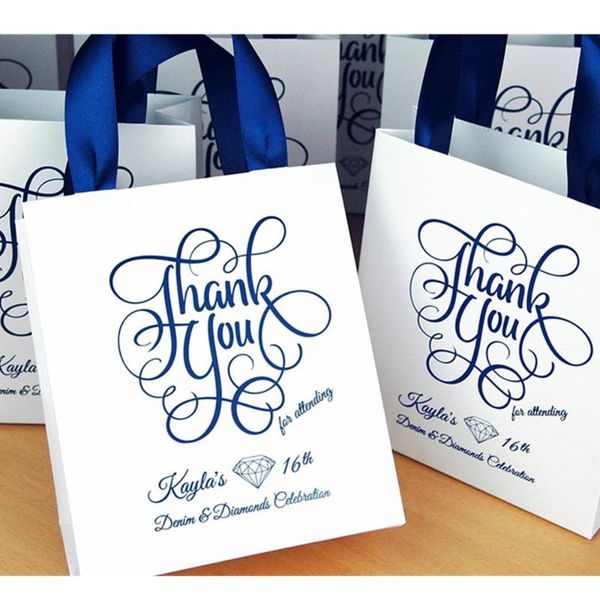 gift wrap personalized denim & diamonds 16th birthday party favor sweet sixteen treat bags cutom thank you bag with satin ribbon
gift wrap personalized denim & diamonds 16th birthday party favor sweet sixteen treat bags cutom thank you bag with satin ribbon