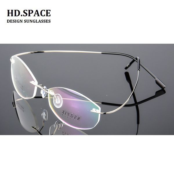 10pcs/lot 5 colors ultra-light optical glasses memory titanium alloy rimless frame for myopia prescription glasses, Black 
10pcs/lot 5 colors ultra-light optical glasses memory titanium alloy rimless frame for myopia prescription glasses, Black