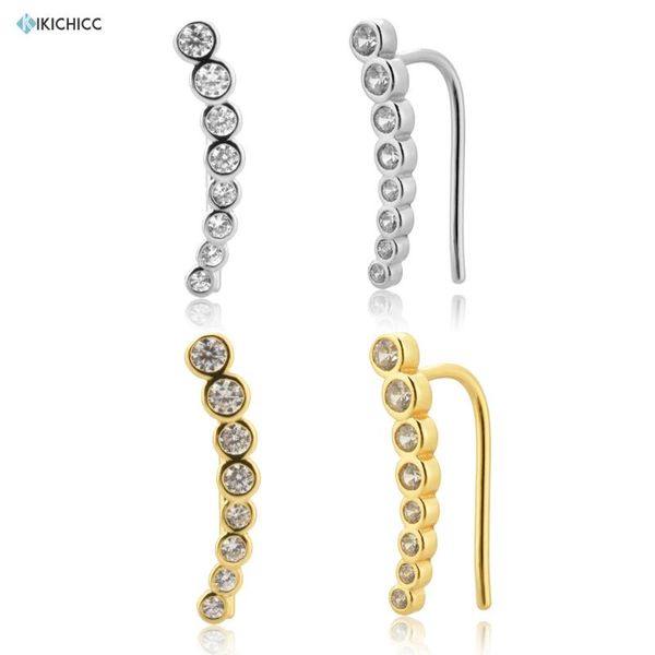 other kikichicc 925 sterling silver gold 15mm line climber stud earring thread ear pin crystal round cz zircon luxury jewelry, Golden;silver
other kikichicc 925 sterling silver gold 15mm line climber stud earring thread ear pin crystal round cz zircon luxury jewelry, Golden;silver