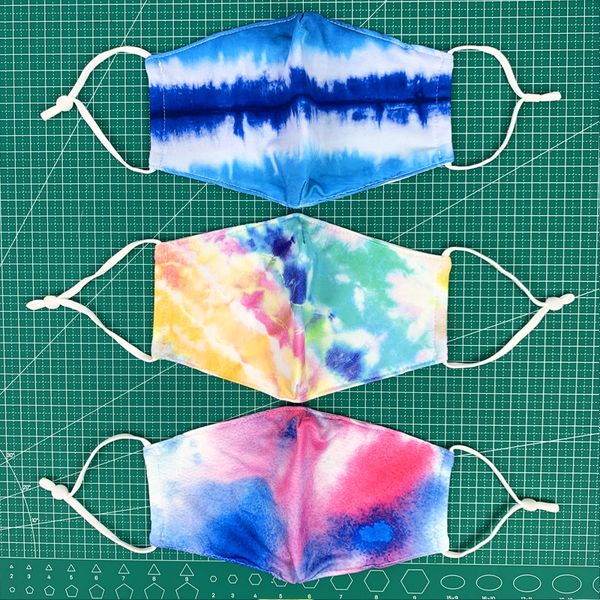 радуга tie окрашенной печати маска для лица leopard хлопок mascarilla многоразового пользовательские дышащего mascherine мода моющегося може