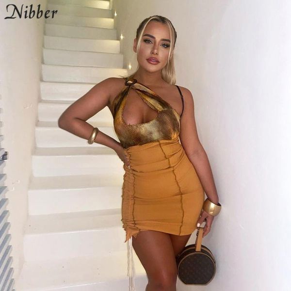 nibber drawstring patchwork design elegant sling dresses for women hollow bodycon mini dresses leisure vacation wear mujer, Black;gray
nibber drawstring patchwork design elegant sling dresses for women hollow bodycon mini dresses leisure vacation wear mujer, Black;gray