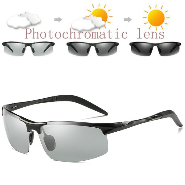 new men's uv400 fishing polarized pchromatic sunglasses aluminium m outdoor driving transition chameleon lens, White;black
new men's uv400 fishing polarized pchromatic sunglasses aluminium m outdoor driving transition chameleon lens, White;black