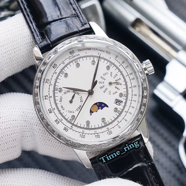 version 5971p moon phase dial silver diamond bezel 9100 multifunctional automatic movement mens watch leather strap brand luxry watches, Slivery;brown
version 5971p moon phase dial silver diamond bezel 9100 multifunctional automatic movement mens watch leather strap brand luxry watches, Slivery;brown