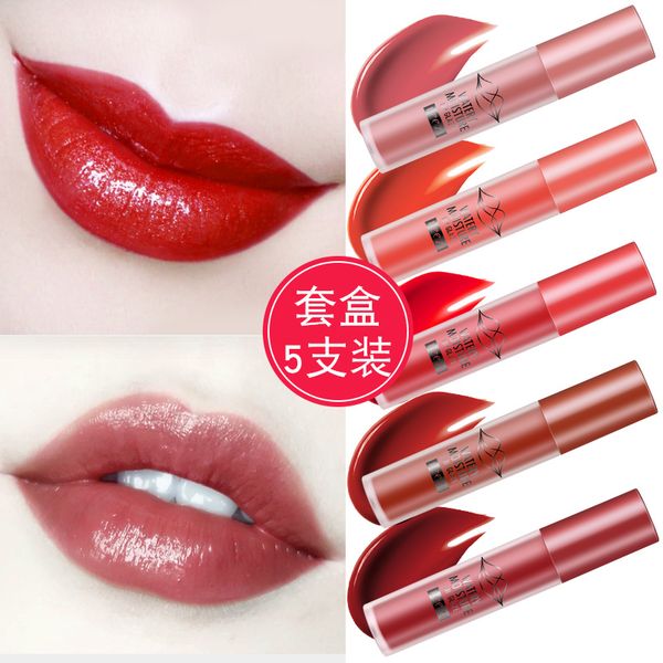 lip gloss leezi makeup 5pcs/set waterproof long lasting moisturizing tint shimmer matte liquid lipstick tattoo lz004
lip gloss leezi makeup 5pcs/set waterproof long lasting moisturizing tint shimmer matte liquid lipstick tattoo lz004