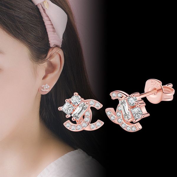925 silver needle fashion letter c earrings crystal rhinestone simple stud earrings for women girls, Golden
925 silver needle fashion letter c earrings crystal rhinestone simple stud earrings for women girls, Golden