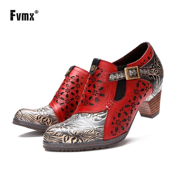 fvmx 2020 the new retro boots embossed genuine leather splicing hollow zipper pumps women fashion folk-custom shoes, Black
fvmx 2020 the new retro boots embossed genuine leather splicing hollow zipper pumps women fashion folk-custom shoes, Black