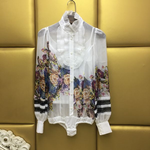 2017 black/white stand long sleeves women's blouses vintage court print ruffles silk shirts women dh336
2017 black/white stand long sleeves women's blouses vintage court print ruffles silk shirts women dh336