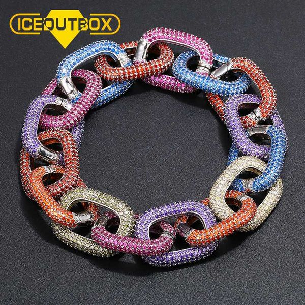 exaggerated 22mm thick chain bracelet europe iced out colorful for men's hip hop big dj stage jewelry personality fashion chain, Black
exaggerated 22mm thick chain bracelet europe iced out colorful for men's hip hop big dj stage jewelry personality fashion chain, Black