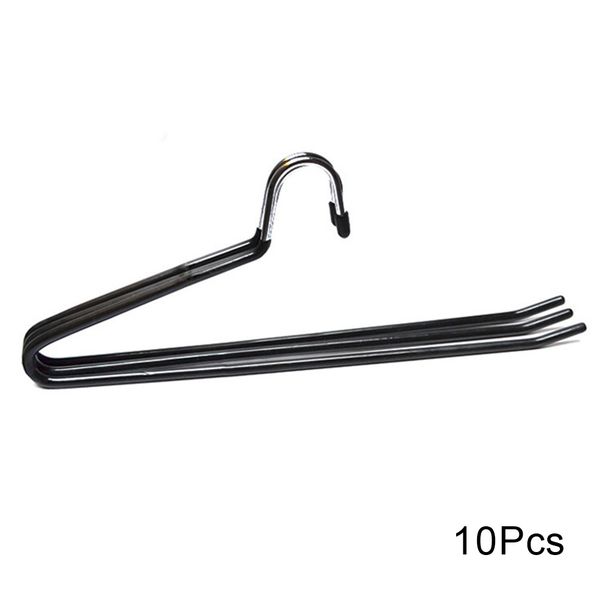 10pcs non-slip open ended space saving pants trouser hanger metal hook hanging