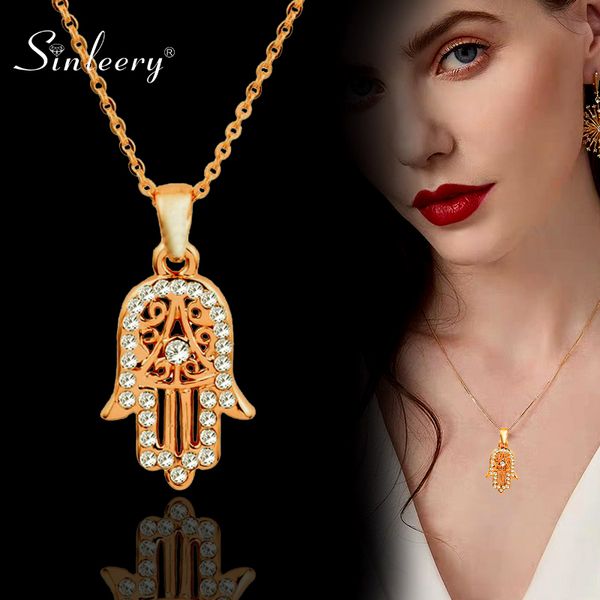 sinleery classic hand of fatima hamsa necklace pendants yellow gold color chain palm statement jewelry for women xl681 ssf, Silver
sinleery classic hand of fatima hamsa necklace pendants yellow gold color chain palm statement jewelry for women xl681 ssf, Silver