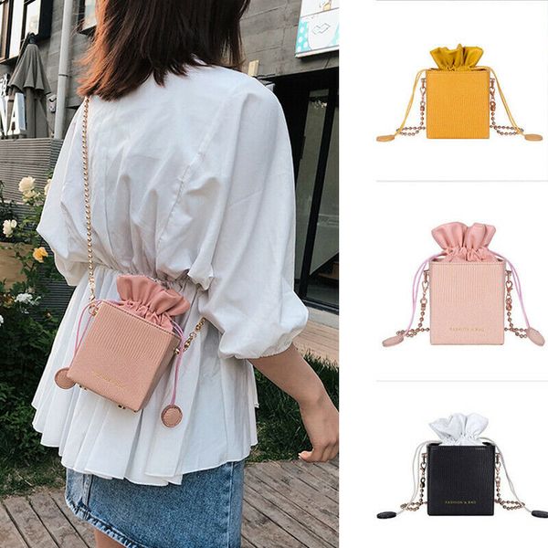 ladies womens shoulder drawstring bucket crossbody bag designer fashion chain messenger handbag
ladies womens shoulder drawstring bucket crossbody bag designer fashion chain messenger handbag