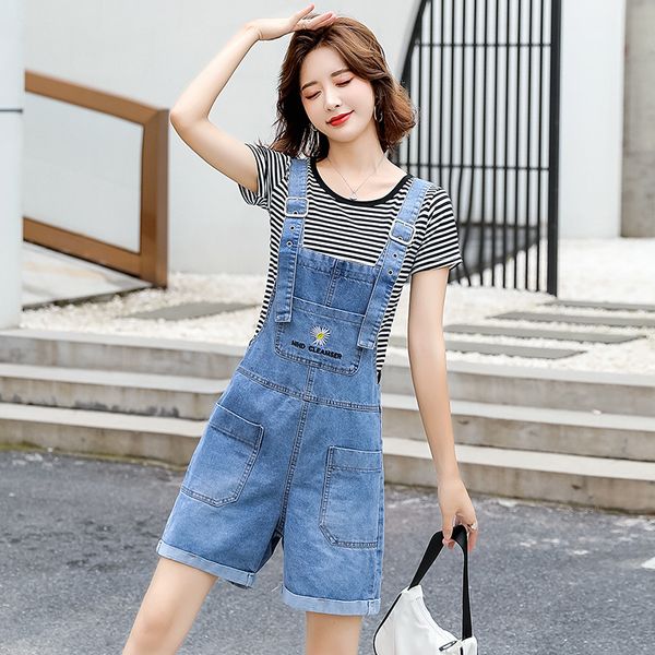 #1592 summer denim playsuits women embroidery women romper playsuits front pockets denim overalls adjustable strap body femme, Black;white
#1592 summer denim playsuits women embroidery women romper playsuits front pockets denim overalls adjustable strap body femme, Black;white