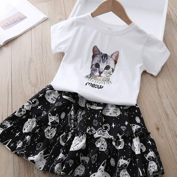 bear leader kids girls clothing 2020 new summer girls cartoon cat outfit fashion t-shirt and ruches skirt 2pcs clothes cute suit, White
bear leader kids girls clothing 2020 new summer girls cartoon cat outfit fashion t-shirt and ruches skirt 2pcs clothes cute suit, White
