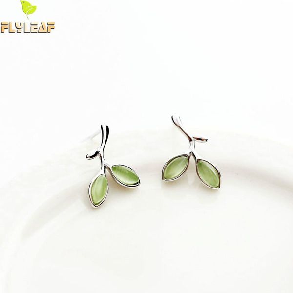 flyleaf 100% 925 sterling silver green opal leaves buds stud earrings for women prevent allergy fashion jewelry, Golden;silver
flyleaf 100% 925 sterling silver green opal leaves buds stud earrings for women prevent allergy fashion jewelry, Golden;silver