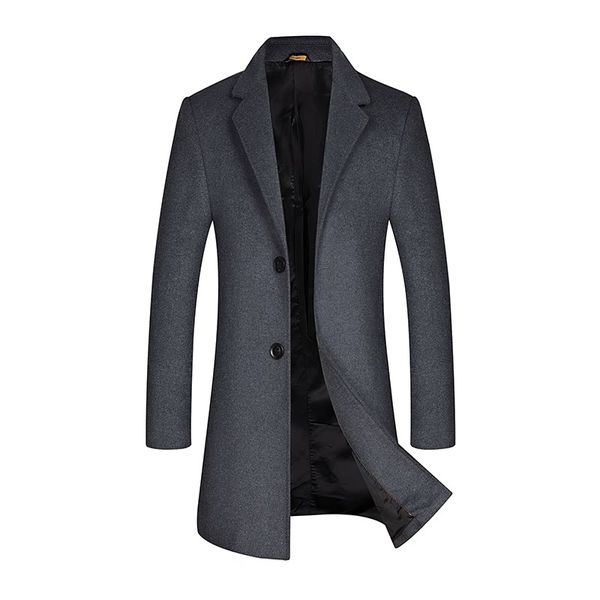 men's wool coat winter cashmere jacket men casual windbreaker long slim fit trench coat men thick woolen overcoat for xxxl, Black
men's wool coat winter cashmere jacket men casual windbreaker long slim fit trench coat men thick woolen overcoat for xxxl, Black